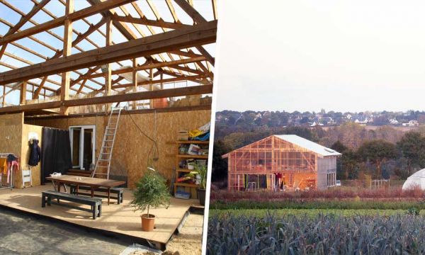 Cette famille vit dans une maison serre sur son exploitation agricole