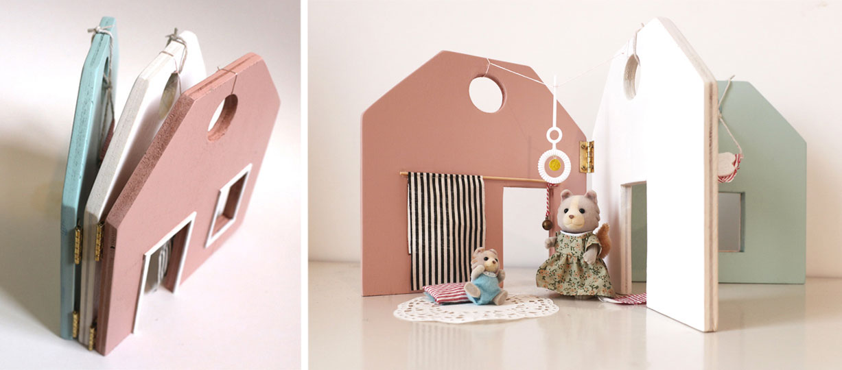 Tuto : Fabriquez une adorable maison de poupées qui se referme comme un livre