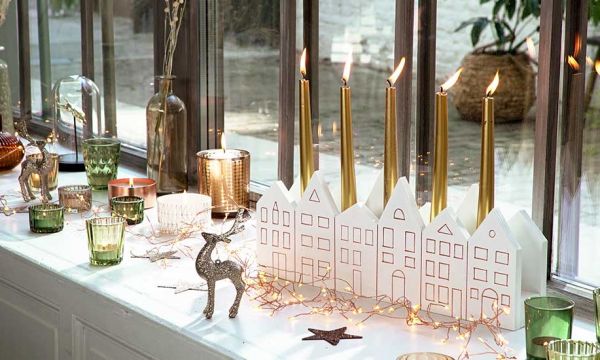 Tutoriel : Fabriquez un bougeoir en forme de maisonnettes pour un Noël scandinave