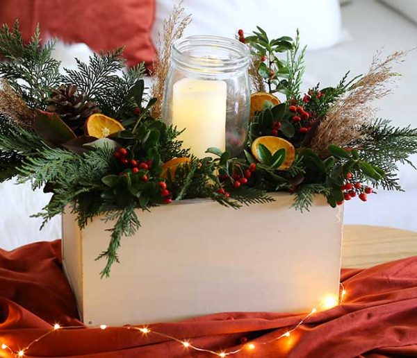 Tuto : Réalisez un centre de table très nature pour Noël