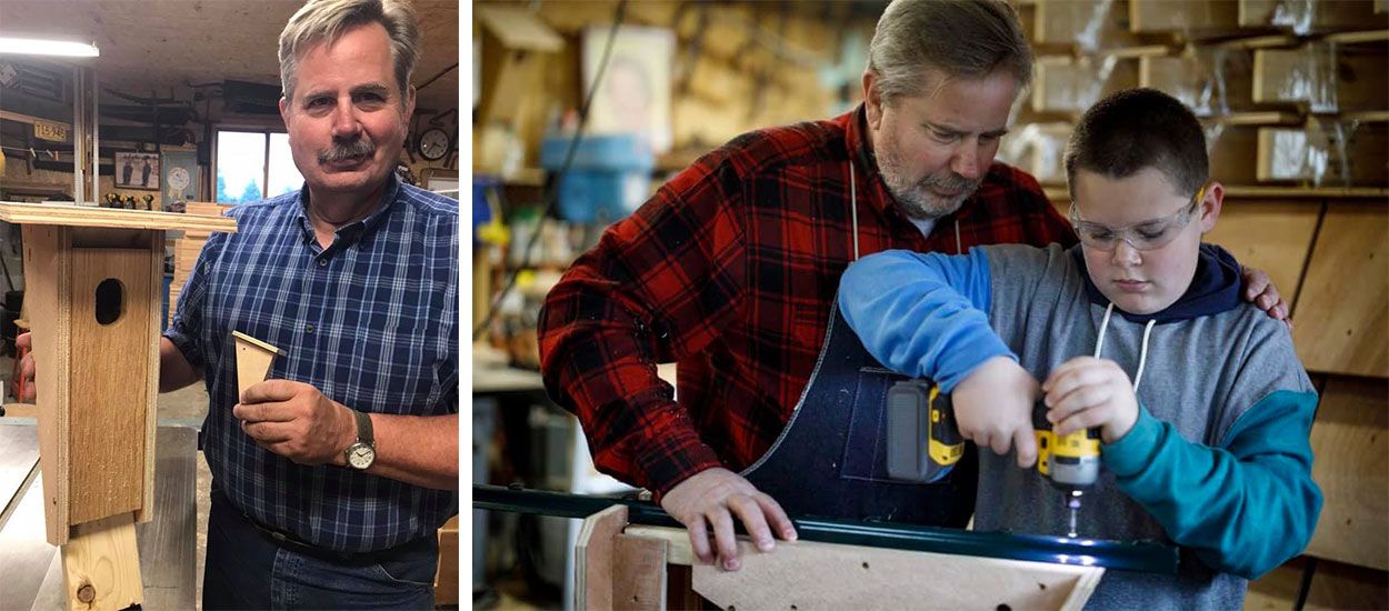 Cet homme a construit plus de 3000 nichoirs à oiseaux en hommage à sa femme décédée