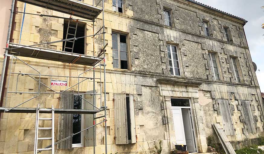 avant après domaine viticole ravalement façade