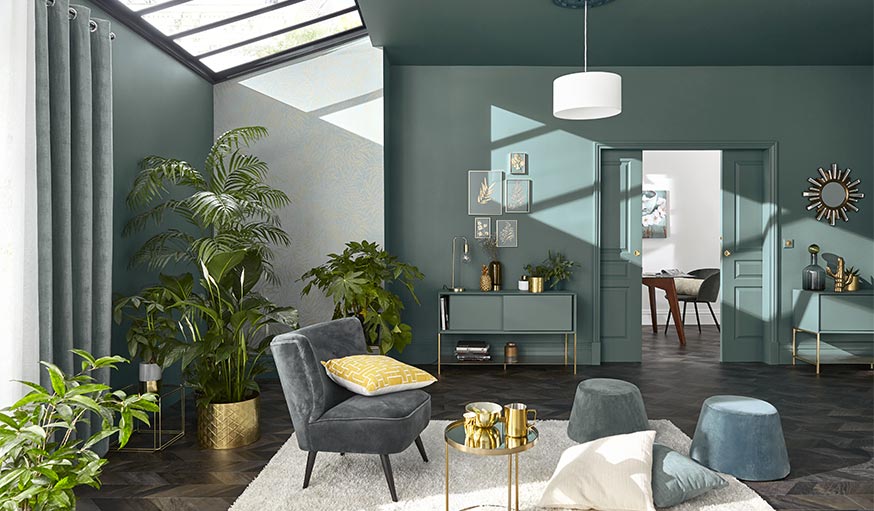 Salon peinture verte tendance