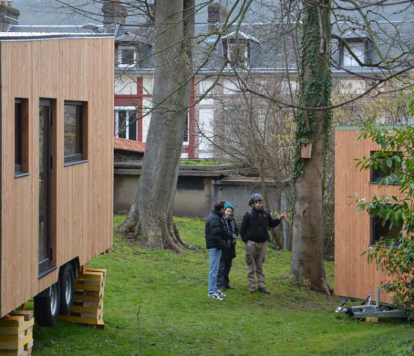 À Rouen, deux tiny houses inaugurées pour permettre aux sans-abri de trouver un emploi