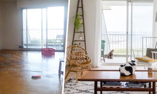 Avant / Après : une déco tout en légèreté dans cet appartement avec vue sur la mer