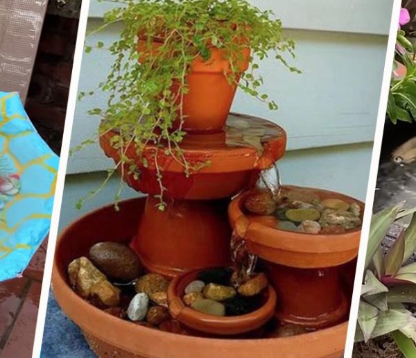 6 tutoriels récup pour fabriquer une fontaine extérieure originale