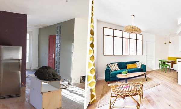 Un studio défraîchi devient un charmant deux pièces bohème chic