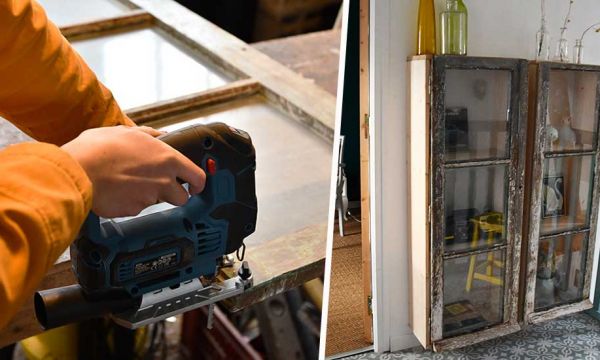 Tuto : Fabriquez une belle étagère vitrine avec une vieille fenêtre