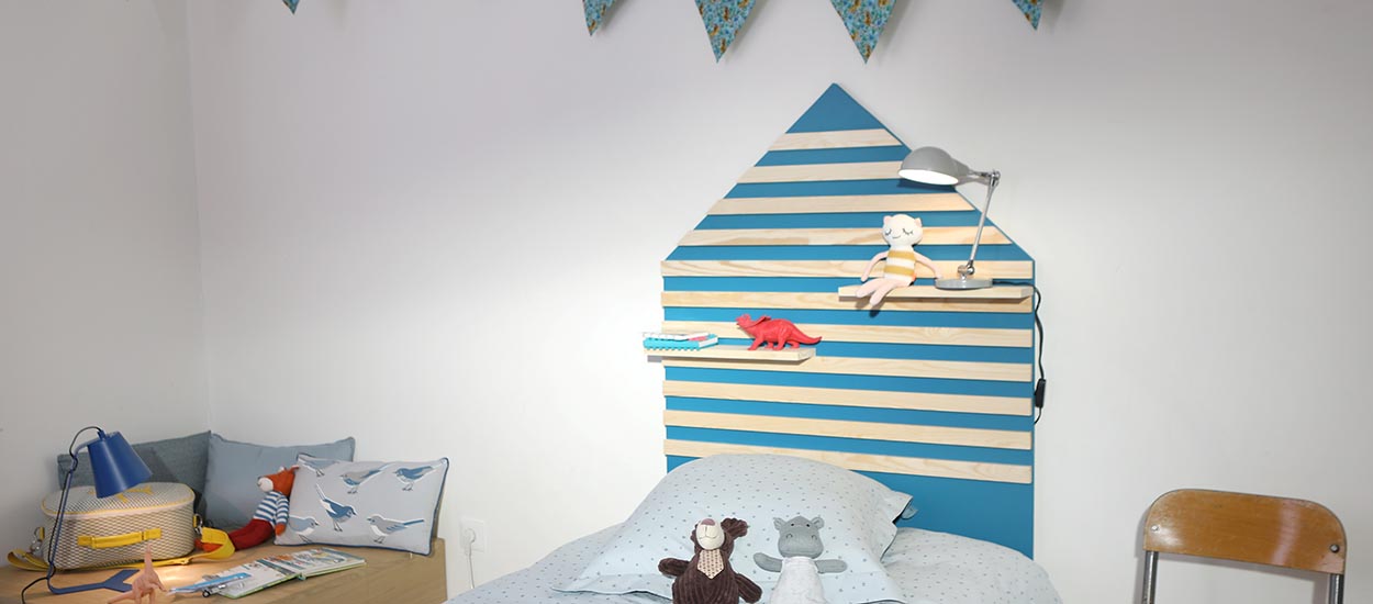 Tuto : Fabriquez une tête de lit pour enfant avec des tasseaux de bois