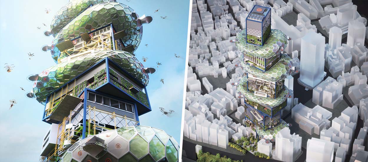 Un nouveau concept de ville verticale futuriste imaginé à Tokyo