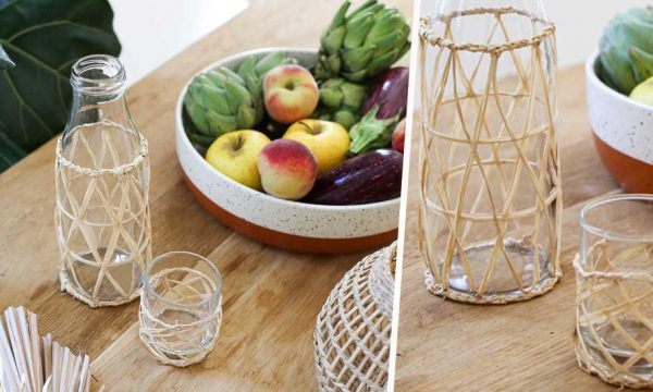 Tuto : Réalisez une carafe récup' tendance bohème avec du raphia