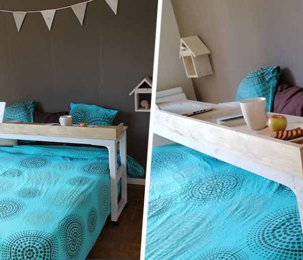 Tuto : Fabriquez une table de lit à roulettes pour petit-déjeuner au lit !