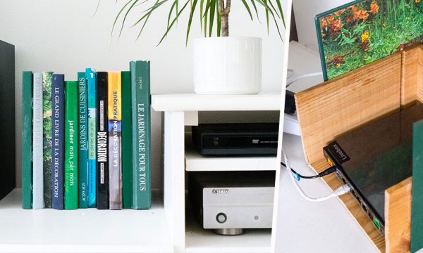 Fabriquez un trompe-l'œil bibliothèque pour cacher la box internet