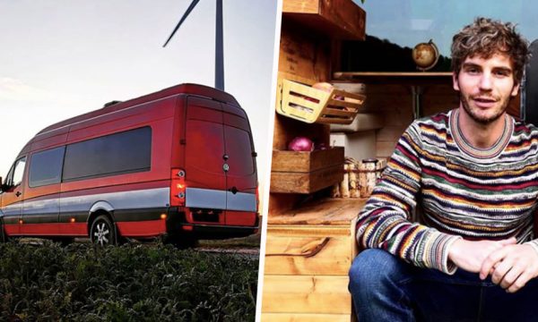 À 33 ans, Raphaël vit dans son van aménagé toute l'année et sillonne les routes de Belgique