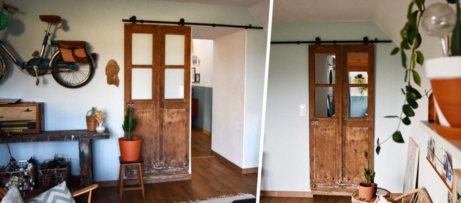 Tuto : comment faire une porte coulissante soi-même avec une vieille porte