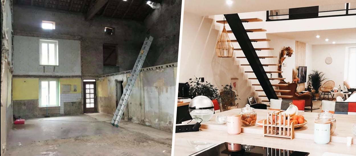 Avant / Après : Entre déco bohème et style industriel pour cette maison refaite de fond en comble