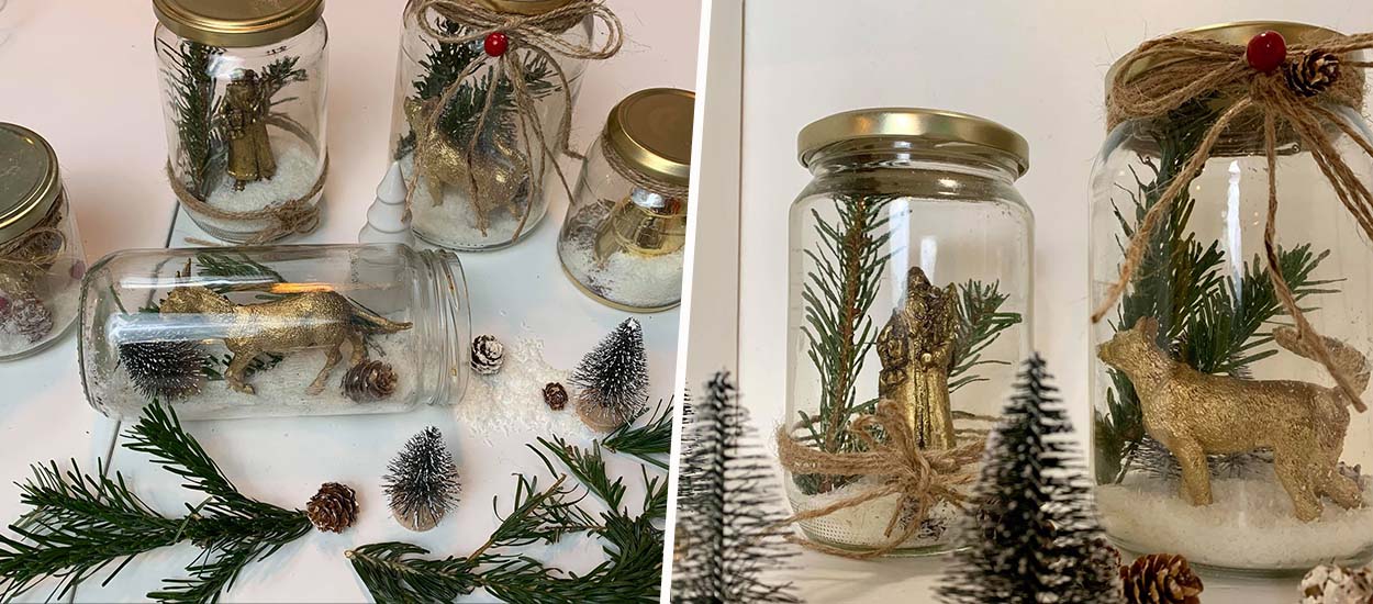 Tuto : Fabriquez des boules à neige sans eau pour décorer votre table