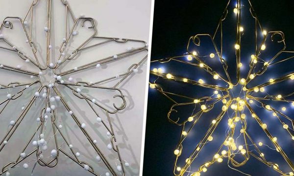 Tuto de Noël : Fabriquez une étoile lumineuse avec des cintres !