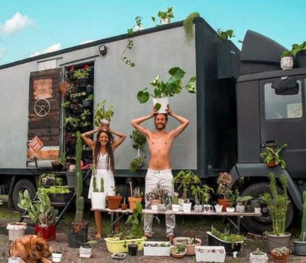 Ils vivent en camion avec plus d'une centaine de plantes (et les emmènent à travers l'Asie)