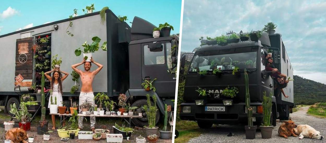 Ils vivent en camion avec plus d'une centaine de plantes (et les emmènent à travers l'Asie)