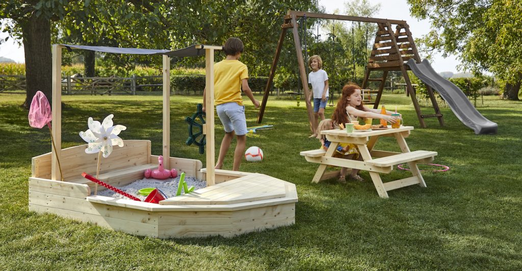 balancoire enfants jardin