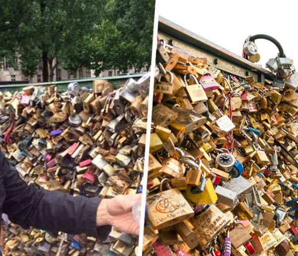 Ce collectionneur a sauvé 800 cadenas d'amour du pont des Arts et peut-être celui des Obama ?
