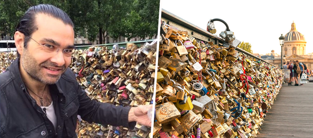 Ce collectionneur a sauvé 800 cadenas d'amour du pont des Arts et peut-être celui des Obama ?