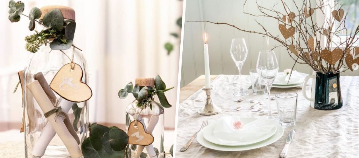 12 idées, de la plus simple à la plus grandiose, pour une belle table de Saint-Valentin