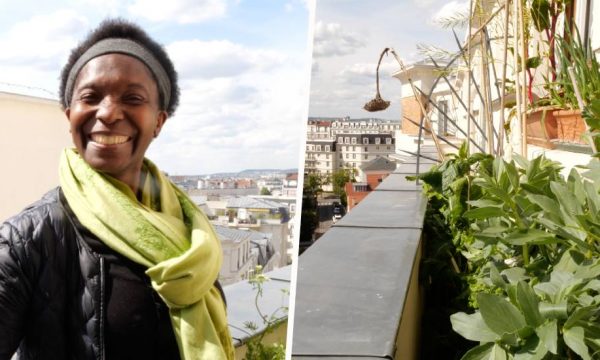Valéry Tsimba cultive un potager abondant sur son balcon de 4 m²