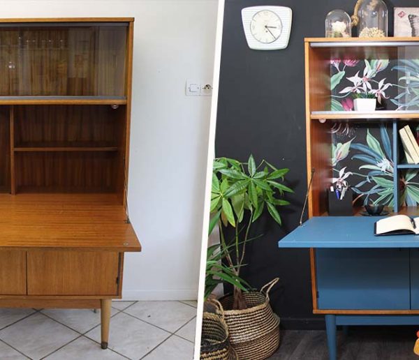 10 inspirations pour customiser vos vieux meubles avec des restes de papier peint