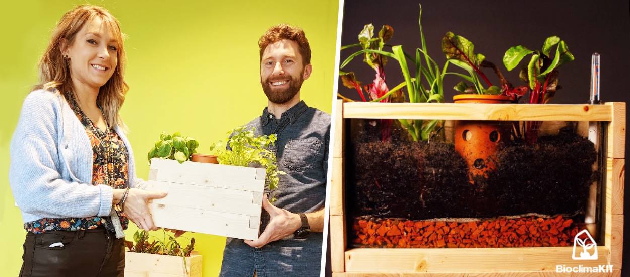 Il a inventé un mini-lombricomposteur pour composter directement dans une  jardinière