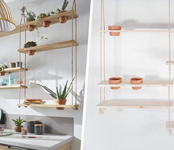 Tuto : Fabriquez une étagère suspendue pour faire pousser des plantes dans votre cuisine