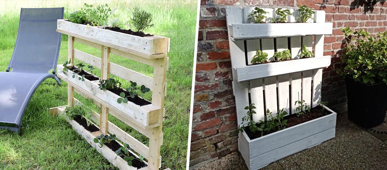 6 tutoriels pour fabriquer un petit potager en palette
