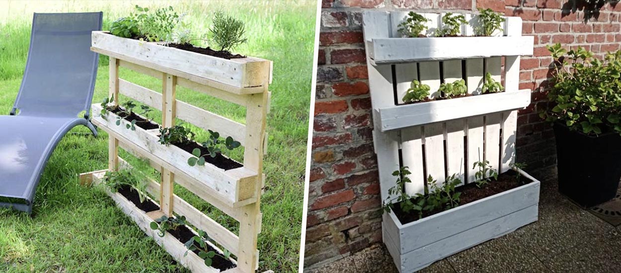 6 tutoriels pour fabriquer un petit potager en palette (même sur un balcon)