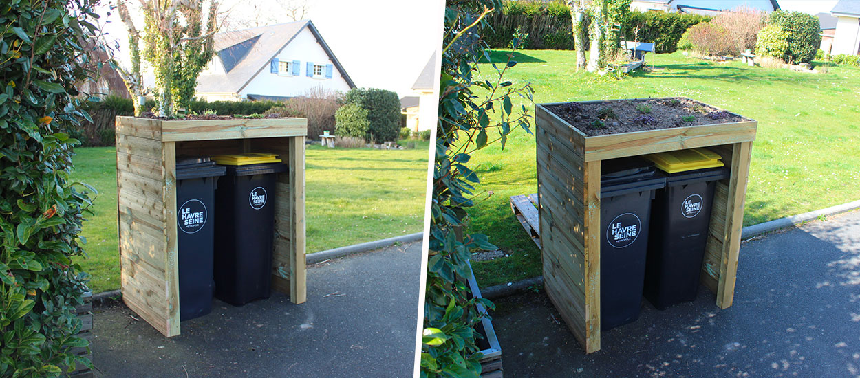 Tuto : Fabriquez un abri végétalisé pour vos poubelles extérieures