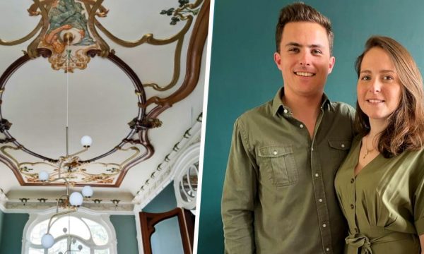 Entre fresques peintes et moulures d'époque, ce jeune couple rénove une incroyable villa Art Nouveau