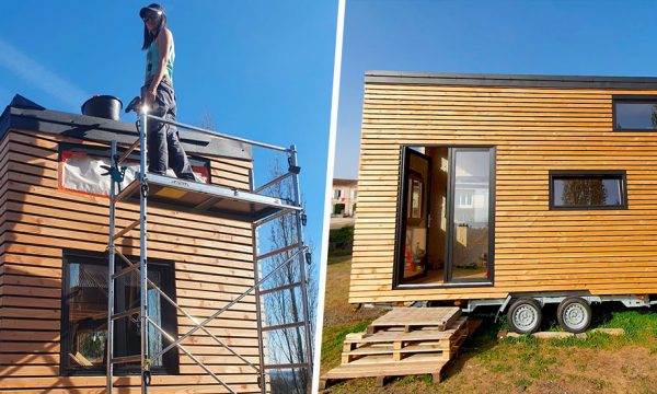 Problème d'approvisionnement, fuites d'eau et pesée, ce couple finalise les travaux de sa tiny house