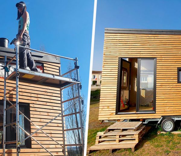 Problème d'approvisionnement, fuites d'eau et pesée, ce couple finalise les travaux de sa tiny house