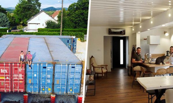 Ce couple de trentenaires a construit sa maison en containers à une vitesse record !