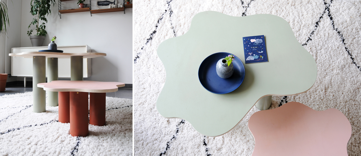 Tuto : Réalisez facilement un duo de petites tables dans la tendance déco curvy