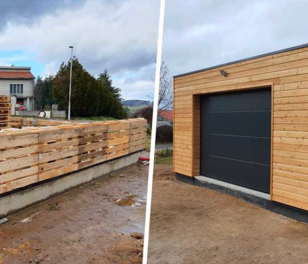 Construction écologique : ce garage a été monté avec des palettes de récupération