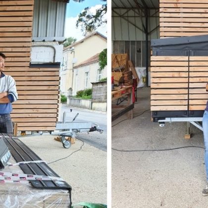 Après un an de travaux intensifs, Carène et You Liang s'apprêtent à terminer la construction de leur tiny house
