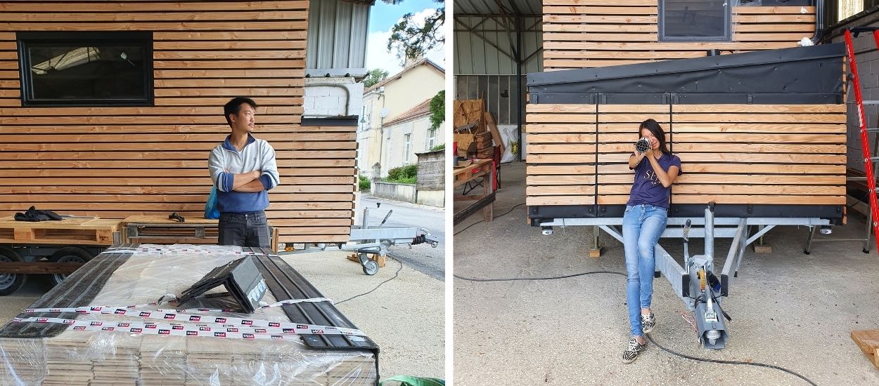 Après un an de travaux intensifs, Carène et You Liang s'apprêtent à terminer la construction de leur tiny house