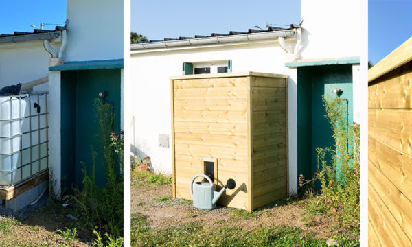 Tuto : Fabriquez un habillage en bois pour cacher votre récupérateur d'eau