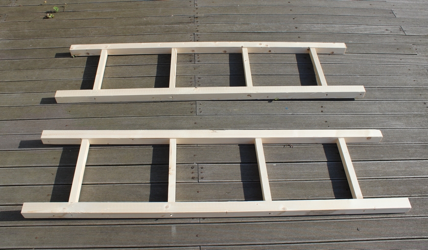 DIY bricolage bois - une double-échelle étagères - Stéphanie bricole