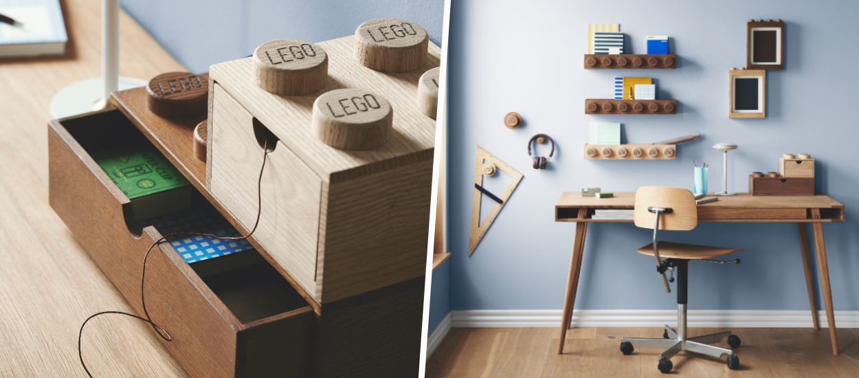 LEGO lance une collection de rangements en bois pour une déco minimaliste