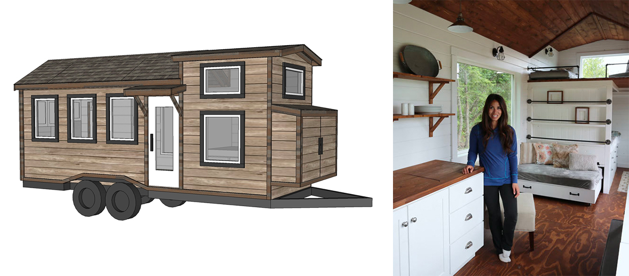 Cette bricoleuse fournit gratuitement les plans de sa tiny house (et ceux des meubles)