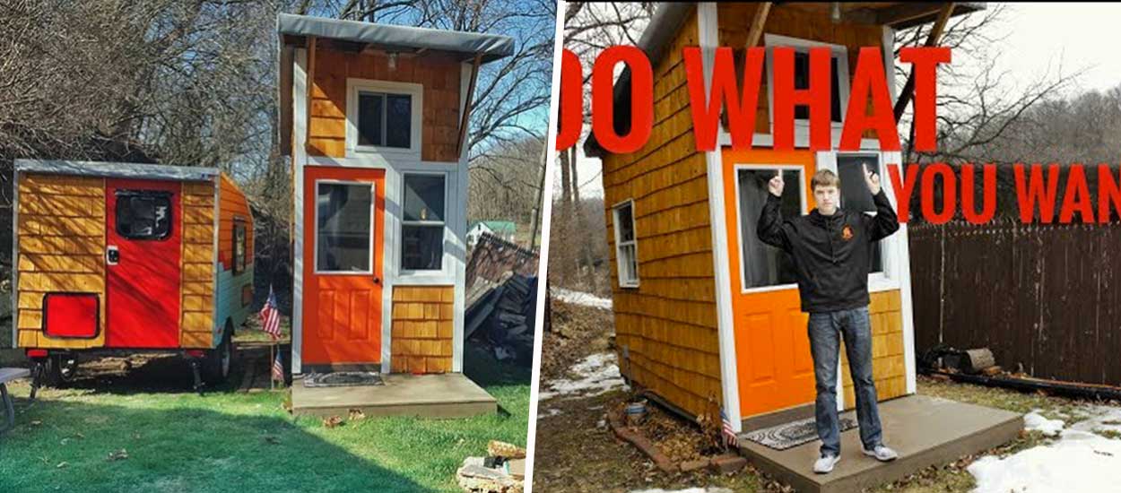 À 13 ans, il avait déjà construit sa première tiny house