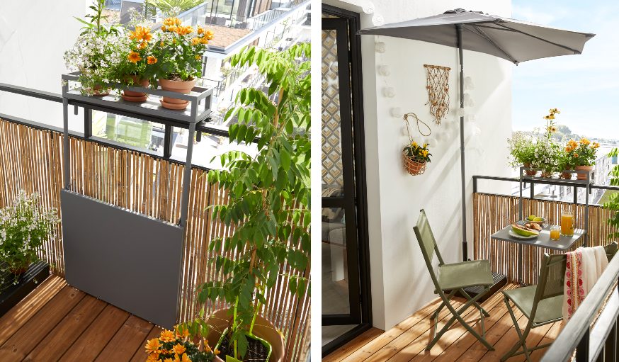 Mobilier de balcon : 10 bonnes idées chez Castorama pour un petit balcon