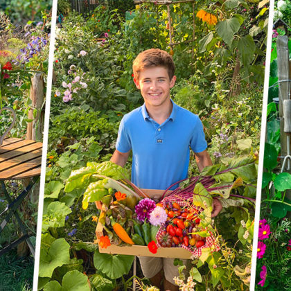 Ce jeune passionné a crée un potager de seulement 15m² et sa récolte est abondante